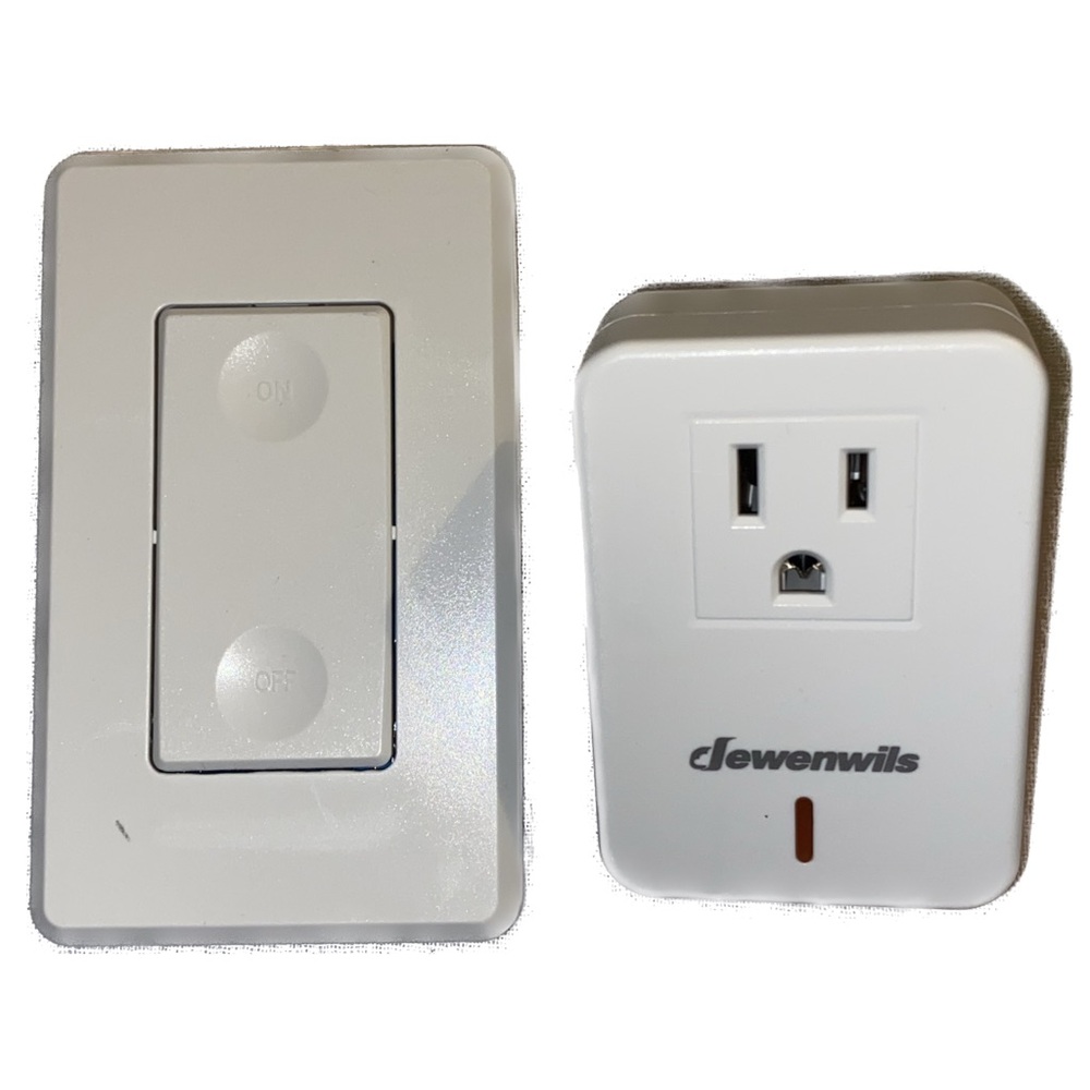 Dewenwils HRLS11C1 Wireless Remote Control Outlet Light Switch & Receiver Kit